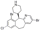 Structure of 5H-Benzo[5,6]cyclohepta[1,2-b]pyridine, 3,10-dibroMo-8-chloro-6,11-dihydro-11-(4-piperidinyl)-, (11R)-