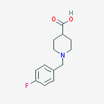 Structure of 1-(4-FLUORO-BENZYL)-PIPERIDINE-4-CARBOXYLIC ACID HYDROCHLORIDE