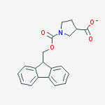 Structure of (R)-1-Fmoc-3-pyrrolidinecarboxylic acid