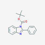 Structure of 1H-Benzimidazole-1-carboxylic acid, 2-phenyl-, 1,1-dimethylethyl ester