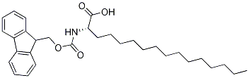 Structure of Hexadecanoic acid, 2-[[(9H-fluoren-9-ylmethoxy)carbonyl]amino]-, (S)-