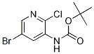 tert-Butyl (5-bromo-2-chloropyridin-3-yl)carbamate结构式