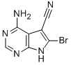 Structure of 4-AMINO-6-BROMO-7H-PYRROLO[2,3-D]PYRIMIDINE-5-CARBONITRILE