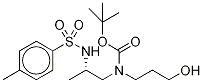 (S)-3-{N-(TERT-BUTOXYCARBONYL)-N-[2-(N-P-TOLUENESULFONYL)AMINOPROPYL]AMINO-1-PROPANOL结构式