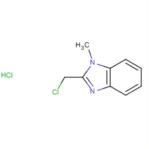 Structure of 1H-Benzimidazole, 2-(chloromethyl)-1-methyl-, monohydrochloride