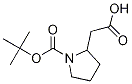 Structure of 2-Pyrrolidineacetic acid, 1-[(1,1-dimethylethoxy)carbonyl]-