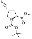 反式-N-BOC-4-氰基-L-脯氨酸甲酯结构式