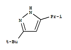 Structure of 1H-Pyrazole,3-(1,1-dimethylethyl)-5-(1-methylethyl)-