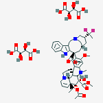 Structure of 20,20-Difluoro-3,4-dihydrovinorelbine  Ditartrate