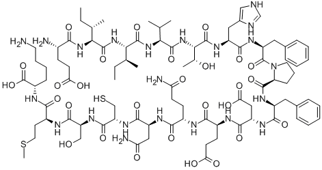 Structure of H-GLU-ILE-ILE-VAL-THR-HIS-PHE-PRO-PHE-ASP-GLU-GLN-ASN-CYS-SER-MET-LYS-OH