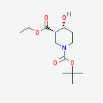 Structure of N-T-BOC-CIS-3-ETHYL-4-HYDROXYPIPERIDINE-3-CARBOXYLATE