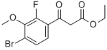 Structure of 3-(4-BROMO-2-FLUORO-3-METHOXY-PHENYL)-3-OXO-PROPIONIC ACID ETHYL ESTER