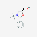 [(5S)-3-tert-Butyl-2-phenyl-1,3-oxazolidin-5-yl]methanol结构式