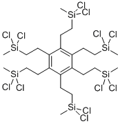 Structure of 1,2,3,4,5,6-HEXAKIS[2-(METHYLDICHLOROSILYL)ETHYL]BENZENE