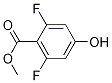 Structure of Benzoic acid, 2,6-difluoro-4-hydroxy-, methyl ester