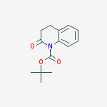 Structure of 1(2H)-Quinolinecarboxylic acid, 3,4-dihydro-2-oxo-, 1,1-dimethylethylester