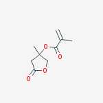 Structure of 2-Propenoic acid, 2-methyl-, tetrahydro-3-methyl-5-oxo-3-furanyl ester