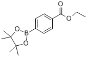 4-(4,4,5,5-四甲基-1,3,2-二氧硼戊环-2-基)苯甲酸乙酯结构式