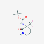 Carbamic acid, [2-oxo-3-(trifluoromethyl)-3-piperidinyl]-,1,1-dimethylethyl ester结构式
