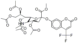 4-Trifluoromethylumbelliferyl Tetra-O-acetylated a-D-N-Acetylneuraminate Methyl Ester结构式