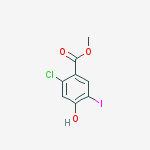 Benzoic acid, 2-chloro-4-hydroxy-5-iodo-, methyl ester结构式
