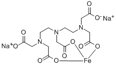 Structure of Disodium iron(III) pentetate