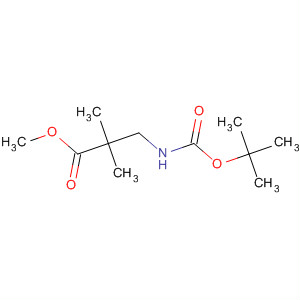 Propanoic acid, 3-[[(1,1-dimethylethoxy)carbonyl]amino]-2,2-dimethyl-,methyl ester结构式