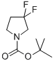 1-BOC-3,3-二氟吡咯烷结构式