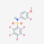 Structure of benzenesulfonamide, 2,3,4,5,6-pentafluoro-N-(3-fluoro-4-methoxyphenyl)-