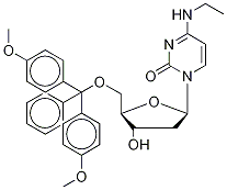 5'-O-[Bis(4-methoxyphenyl)phenylmethyl]-2'-deoxy-N-ethylcytidine结构式