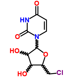 Structure of 1-(5-chloro-5-deoxypentofuranosyl)pyrimidine-2,4(1H,3H)-dione