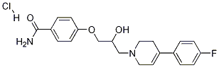 4-[3-[4-(4-Fluorophenyl)-1,2,3,6-tetrahydro-1(2H)-pyridinyl]-2-hydroxypropoxy]benzamidehydrochloride结构式