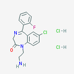 Structure of 1-(2-Aminoethyl)-7-chloro-5-(2-fluorophenyl)-1,3-dihydro-2H-1,4-benzodiazepin-2-one dihydrochloride