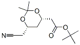 (4S,6S)-6-(氰基甲基)-2,2-二甲基-1,3-二氧代-4-乙酸叔丁基酯结构式