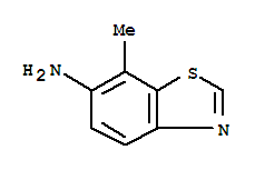 Structure of 6-Benzothiazolamine,7-methyl-