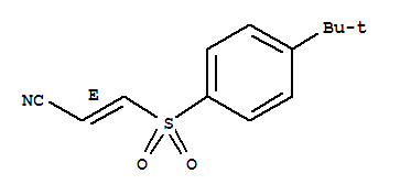 Structure of (2E)-3-[[4-(1,1-DIMETHYLETHYL)PHENYL]SULFONYL]-2-PROPENENITRILE