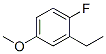 Structure of BENZENE, 2-ETHYL-1-FLUORO-4-METHOXY-