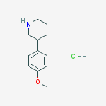 3-(4-Methoxyphenyl)Piperidine Hydrochloride结构式