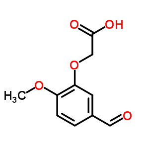 (5-甲酰基-2-甲氧基苯氧基)乙酸结构式