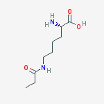 Structure of L-Lysine, N6-(1-oxopropyl)-