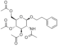 PHENYLETHYL 2-ACETAMIDO-3,4,6-TRI-O-ACETYL-2-DEOXY-BETA-D-GLUCOPYRANOSIDE结构式