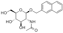 (2-NAPHTHYL)METHYL-2-ACETAMIDO-2-DEOXY-BETA-D-GLUCOPYRANOSIDE结构式