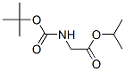 Structure of Glycine,N-[(1,1-dimethylethoxy)carbonyl]-, 1-methylethyl ester