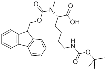 Structure of FMOC-N-ME-LYS(BOC)-OH