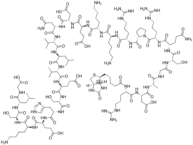 Structure of BIOTINYL-PARATHYROID HORMONE (44-68) (HUMAN)