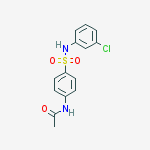 Structure of Acetamide, N-[4-[[(3-chlorophenyl)amino]sulfonyl]phenyl]-