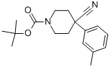 1-Boc-4-氰基-4-(3-甲基苯基)哌啶结构式