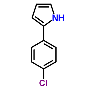 Structure of 1H-pyrrole, 2-(4-chlorophenyl)-