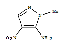 Structure of 1H-Pyrazol-5-amine,1-methyl-4-nitro-
