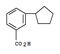 3-cyclopentylbenzoic acid结构式